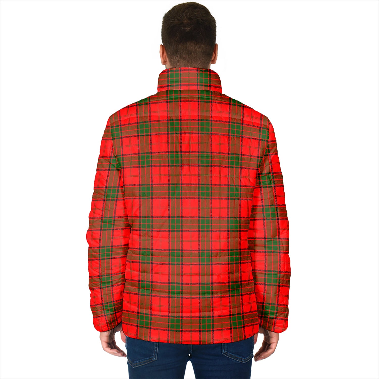 Maxwell Modern Tartan Padded Jacket with Family Crest - Tartan Vibes Clothing