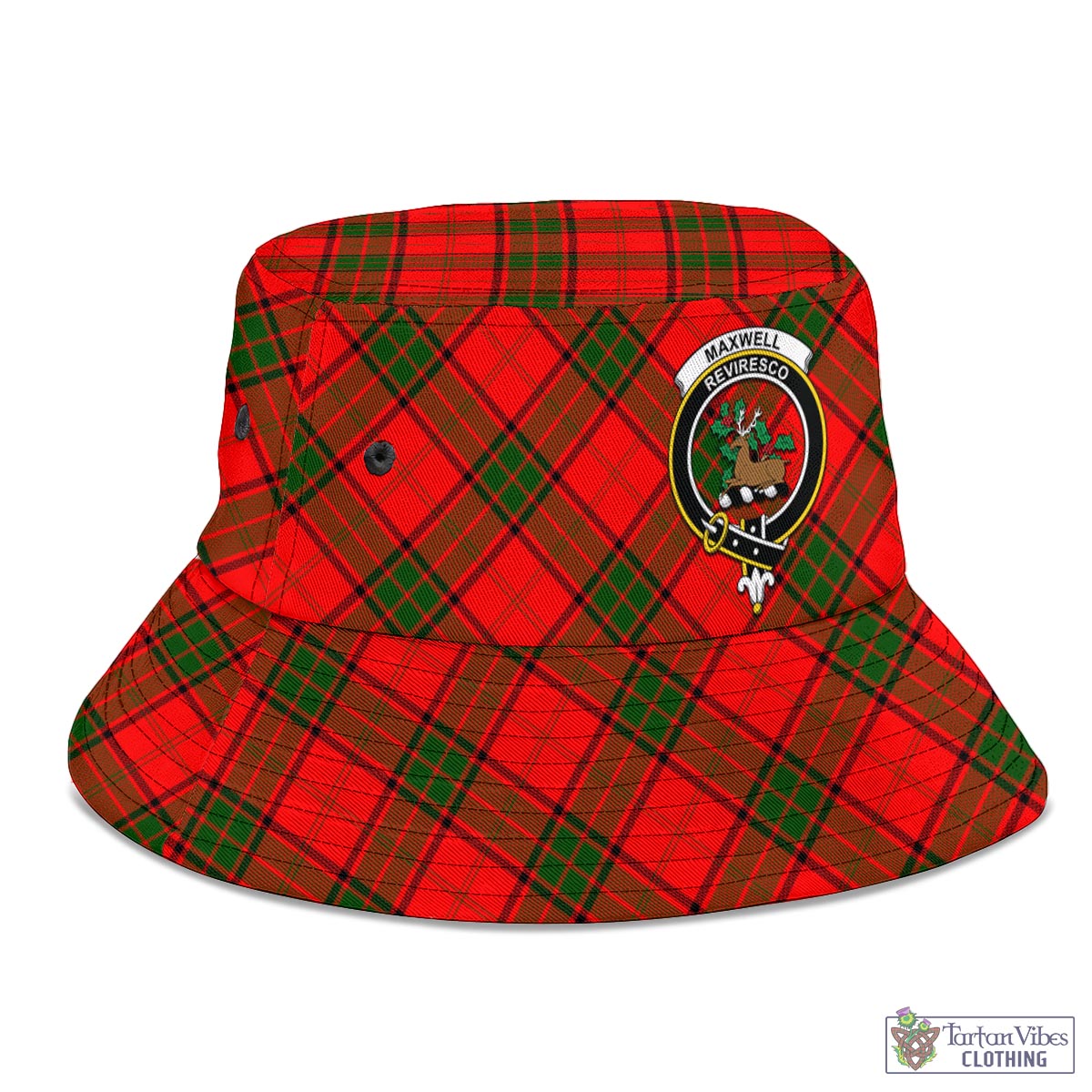 Tartan Vibes Clothing Maxwell Modern Tartan Bucket Hat with Family Crest