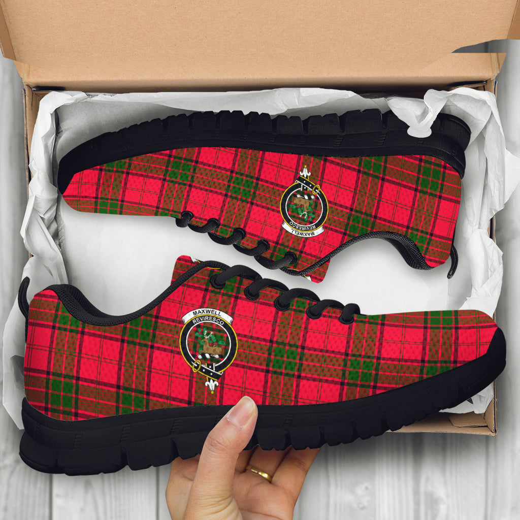 Maxwell Modern Tartan Sneakers with Family Crest - Tartan Vibes Clothing