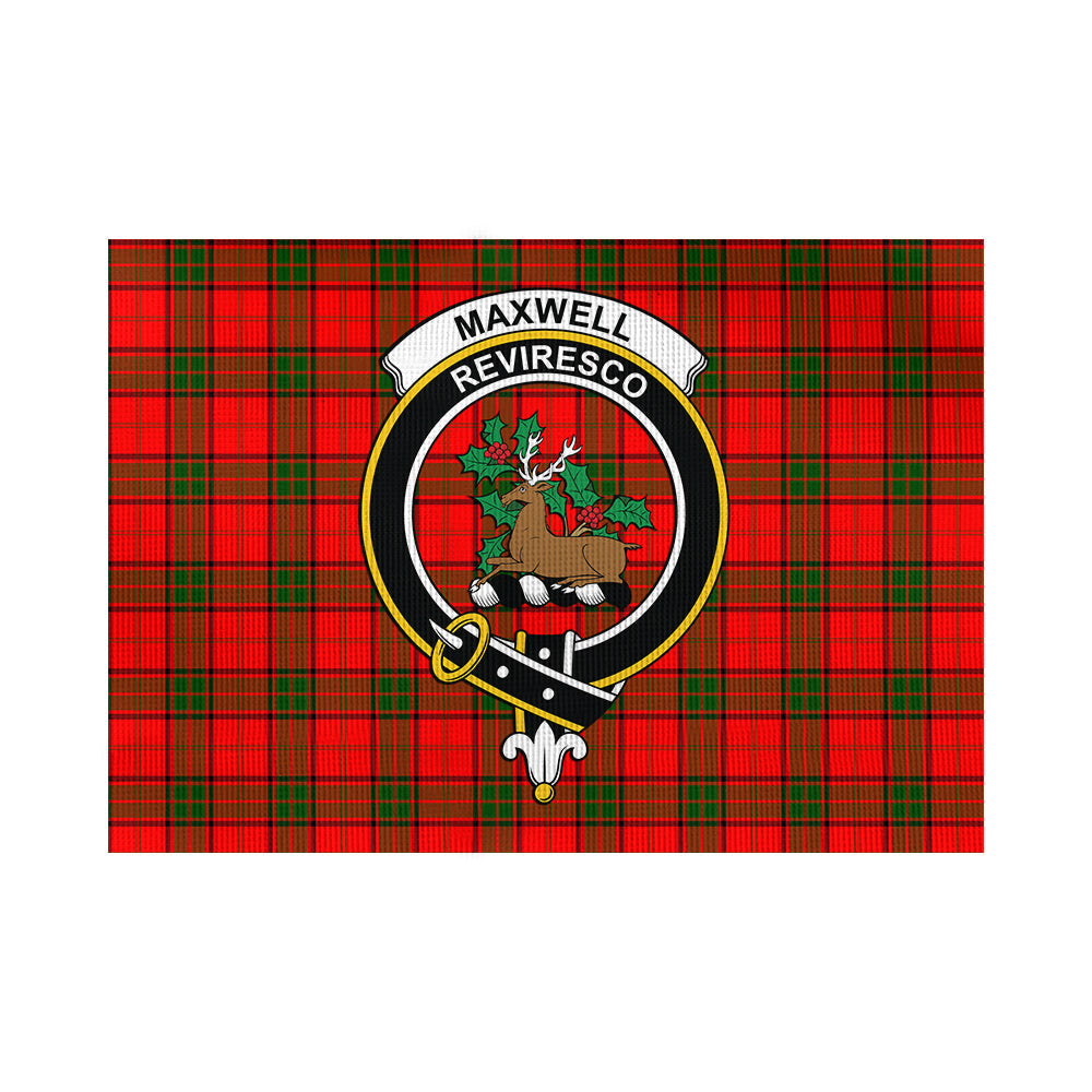 Maxwell Modern Tartan Flag with Family Crest - Tartan Vibes Clothing