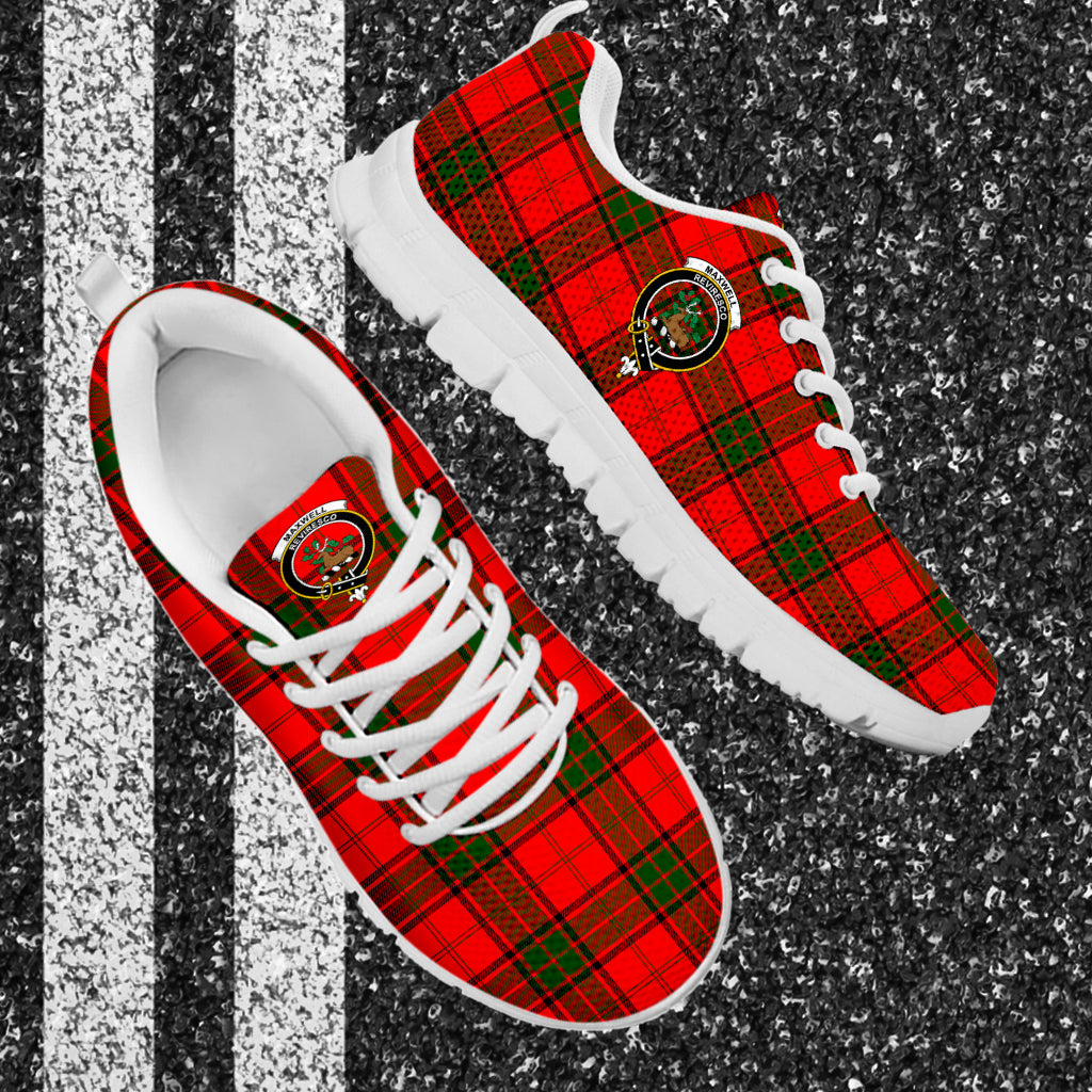 Maxwell Modern Tartan Sneakers with Family Crest - Tartan Vibes Clothing