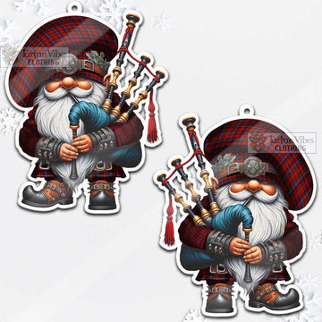 Maynard Tartan Bagpiper Gnome Christmas Ornament