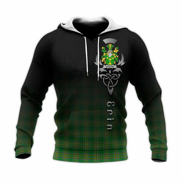 McAdam Irish Clan Knitted Hoodie with Coat of Arms Erin Go Bragh Celtic Inspired Unisex Knitted Pullover Hoodie - Tartan Vibes Clothing
