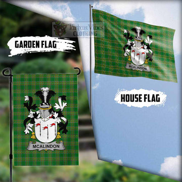 McAlindon Irish Clan Tartan Flag with Coat of Arms