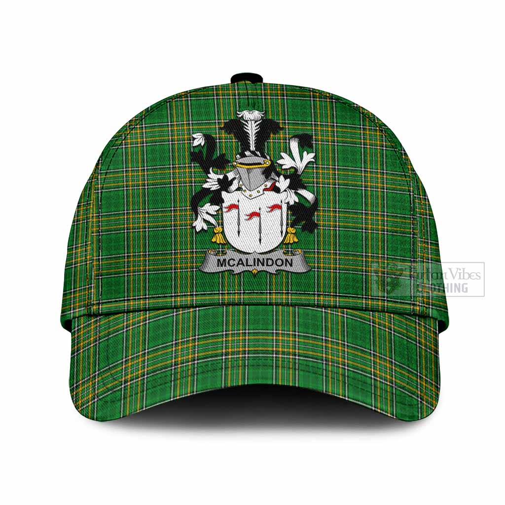 Tartan Vibes Clothing McAlindon Irish Clan Tartan Classic Cap with Coat of Arms