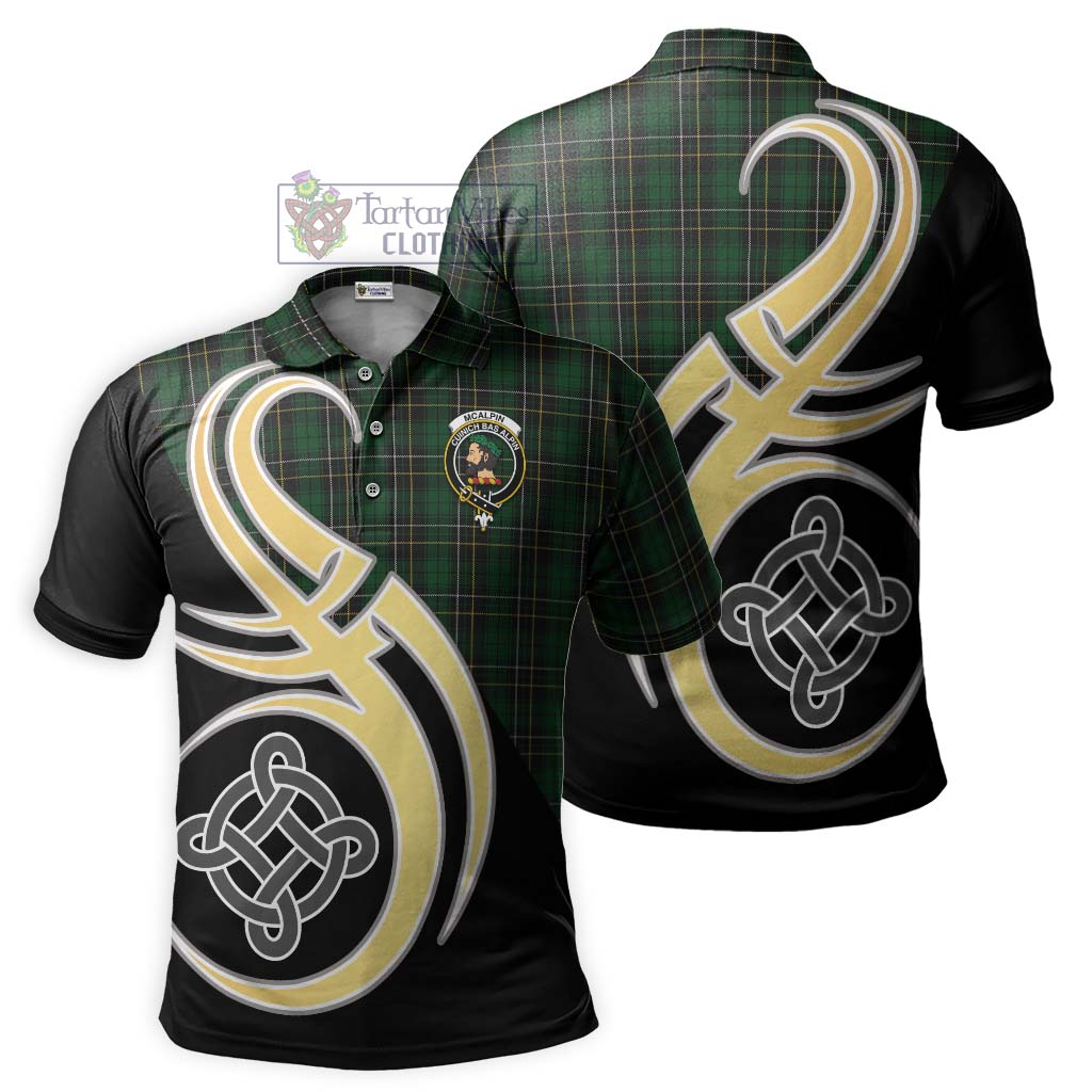 Tartan Vibes Clothing McAlpin Tartan Polo Shirt with Family Crest and Celtic Symbol Style