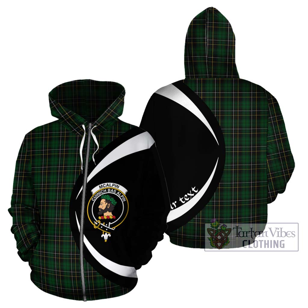 Tartan Vibes Clothing McAlpin Tartan Hoodie with Family Crest Circle Style