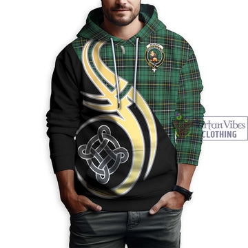 McAlpin Ancient Tartan Hoodie with Family Crest and Celtic Symbol Style