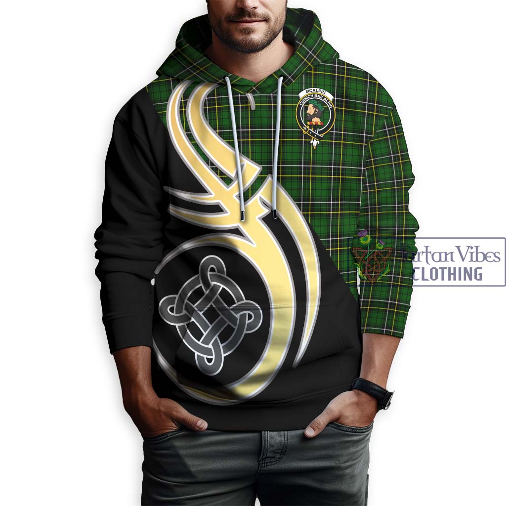 Tartan Vibes Clothing McAlpin Modern Tartan Hoodie with Family Crest and Celtic Symbol Style