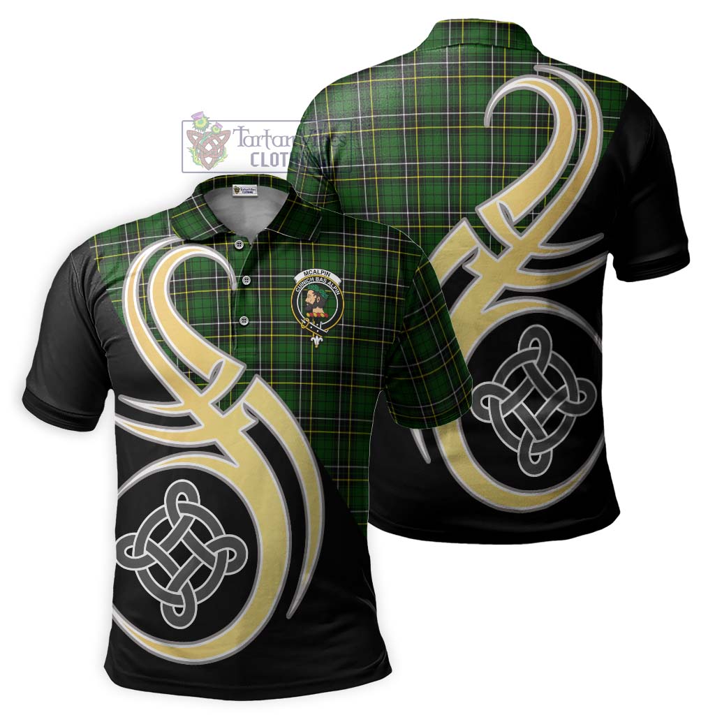 Tartan Vibes Clothing McAlpin Modern Tartan Polo Shirt with Family Crest and Celtic Symbol Style