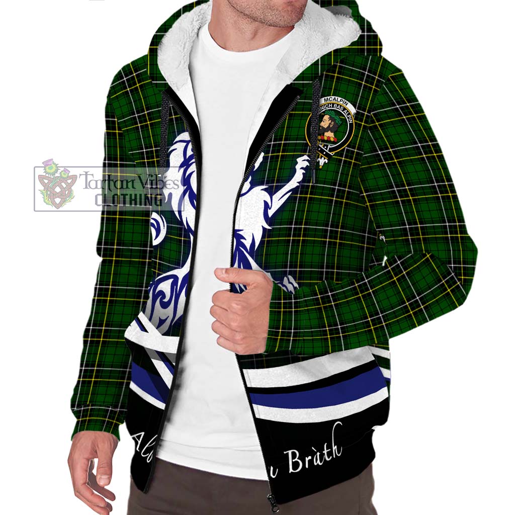 Tartan Vibes Clothing McAlpin Modern Tartan Sherpa Hoodie with Alba Gu Brath Regal Lion Emblem