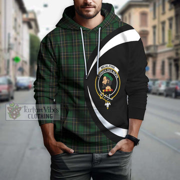 McAlpine Tartan Hoodie with Family Crest Circle Style