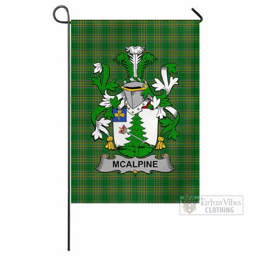 McAlpine Irish Clan Tartan Flag with Coat of Arms