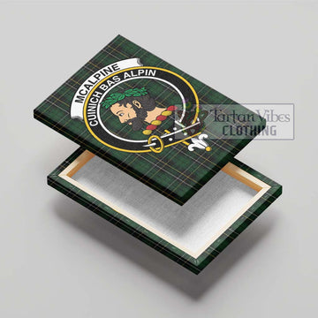 McAlpine Tartan Canvas Print Wall Art with Family Crest