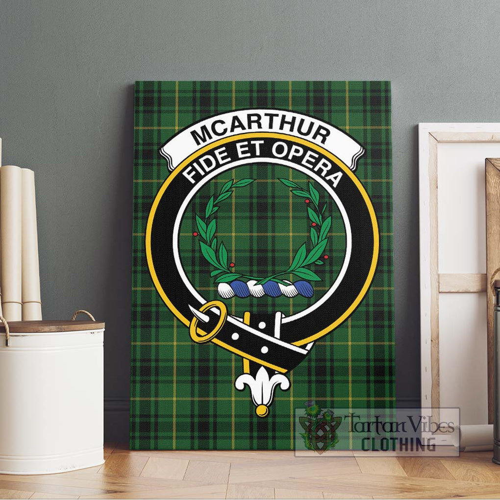 McArthur Tartan Canvas Print Wall Art with Family Crest Without Frame - Tartan Vibes Clothing