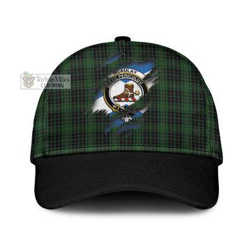 McAulay Hunting Tartan Classic Cap with Family Crest In Me Style