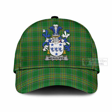 McAuliffe Irish Clan Tartan Classic Cap with Coat of Arms