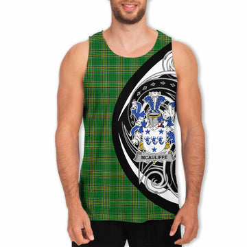 McAuliffe Irish Clan Men's Tank Top Celtic Circle Style Men - Tartan Vibes Clothing