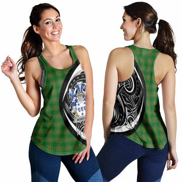 McAuliffe Irish Clan Women's Racerback Tanks Celtic Circle Style 4XL - Tartan Vibes Clothing
