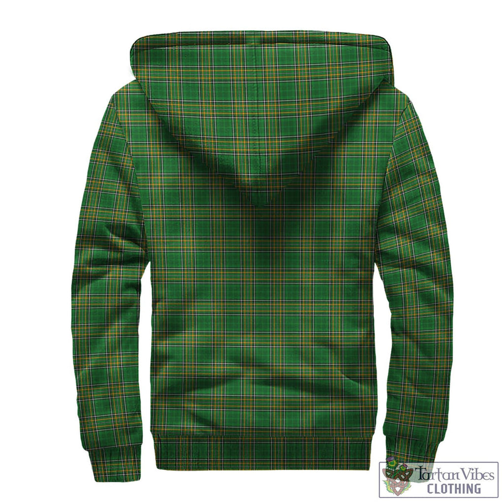 Tartan Vibes Clothing McAuliffe Ireland Clan Tartan Sherpa Hoodie with Coat of Arms