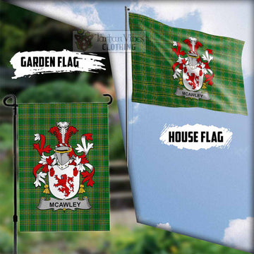 McAwley Irish Clan Tartan Flag with Coat of Arms