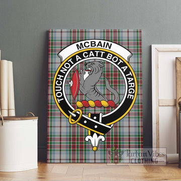 McBain Dress Tartan Canvas Print Wall Art with Family Crest