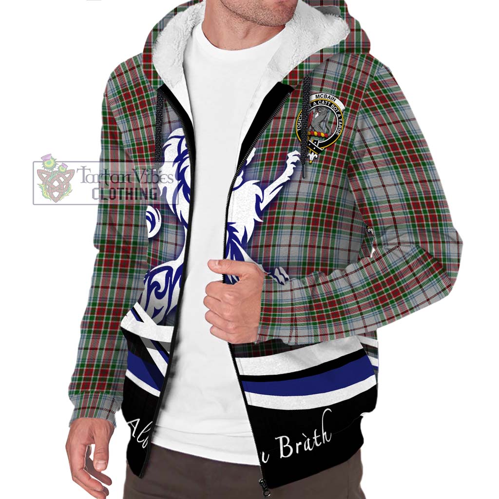 Tartan Vibes Clothing McBain Dress Tartan Sherpa Hoodie with Alba Gu Brath Regal Lion Emblem