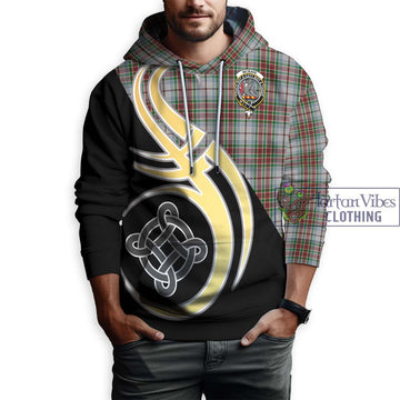 McBain Dress Tartan Hoodie with Family Crest and Celtic Symbol Style