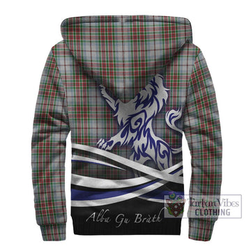 McBain Dress Tartan Sherpa Hoodie with Alba Gu Brath Regal Lion Emblem