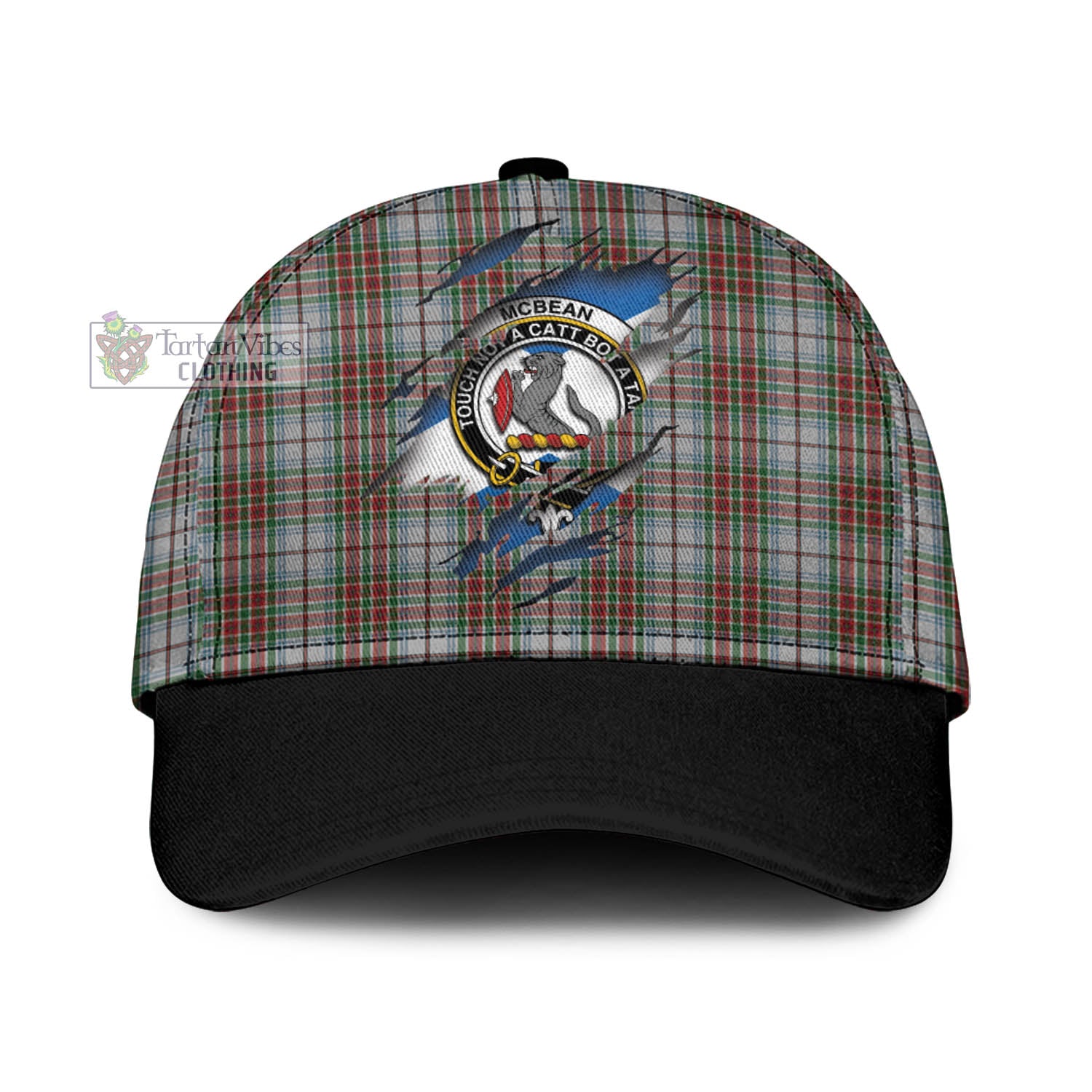 Tartan Vibes Clothing McBean Dress Tartan Classic Cap with Family Crest In Me Style