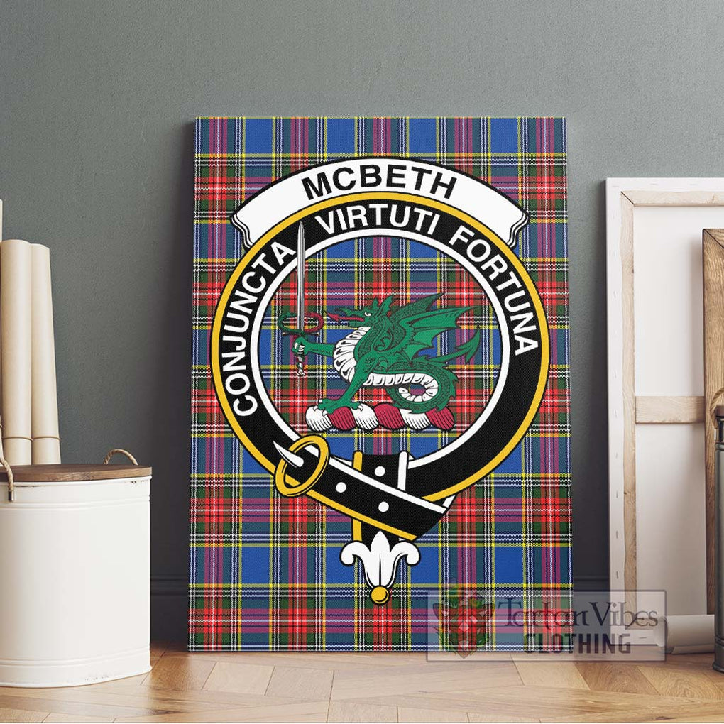 McBeth Tartan Canvas Print Wall Art with Family Crest Without Frame - Tartan Vibes Clothing