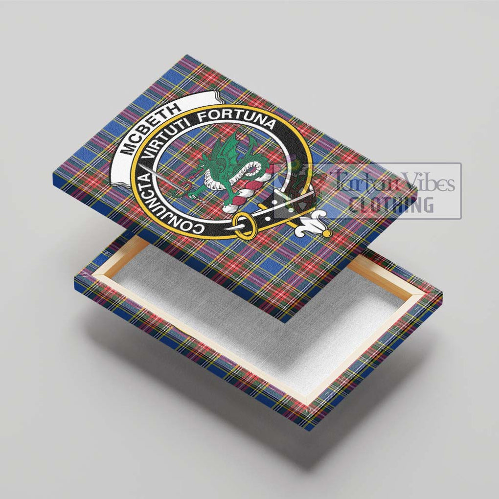 McBeth Tartan Canvas Print Wall Art with Family Crest - Tartan Vibes Clothing