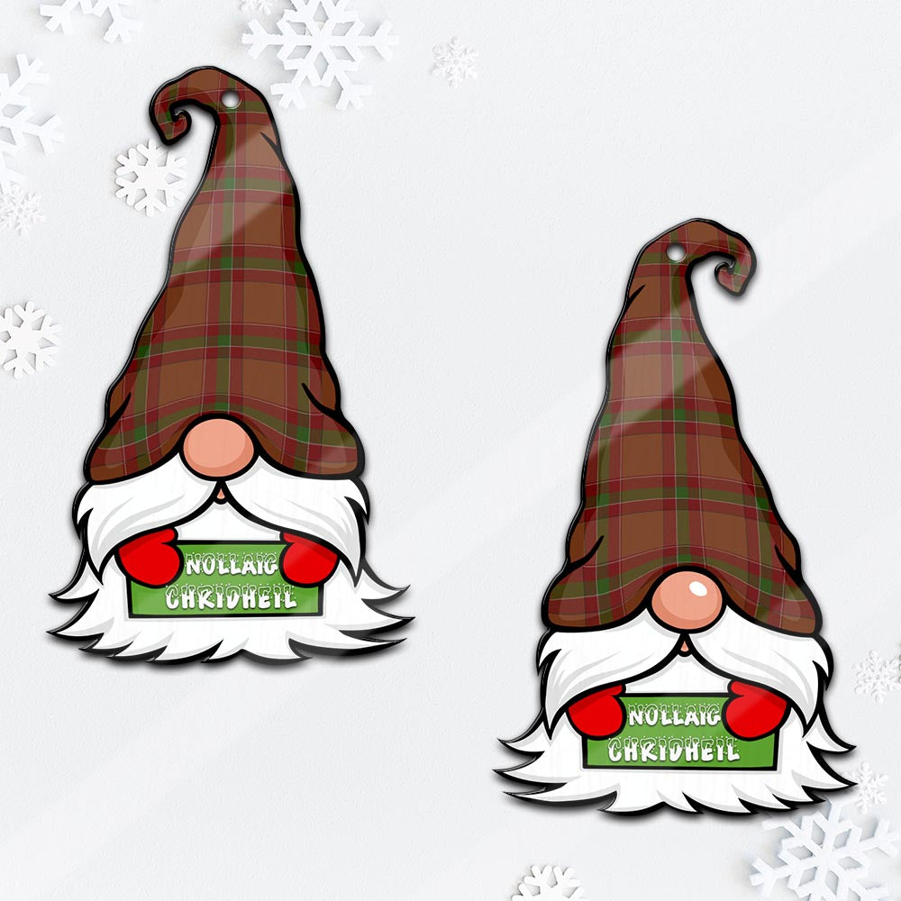 McBrayer Gnome Christmas Ornament with His Tartan Christmas Hat Mica Ornament - Tartanvibesclothing