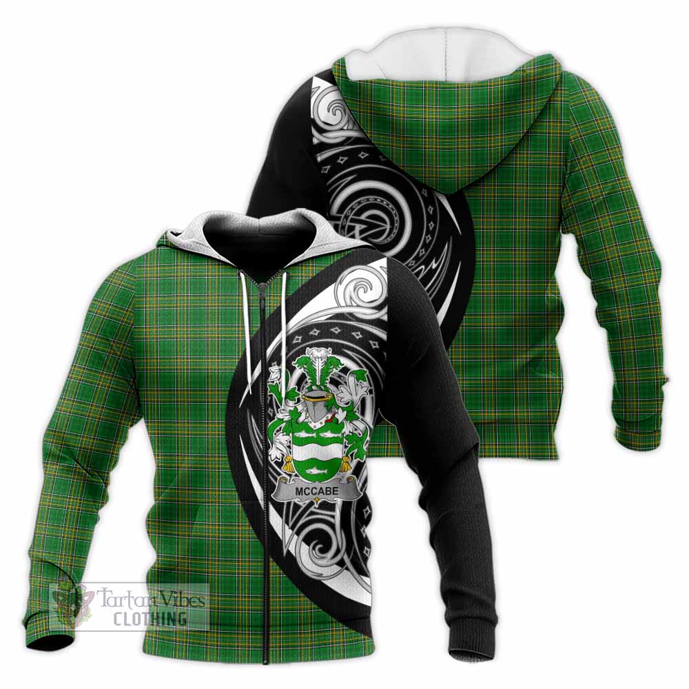 McCabe Irish Clan Knitted Hoodie Celtic Circle Style Unisex Knitted Zip Hoodie - Tartan Vibes Clothing