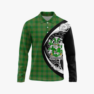 McCafferey Irish Clan Long Sleeve Polo Shirt Celtic Circle Style Unisex - Tartan Vibes Clothing