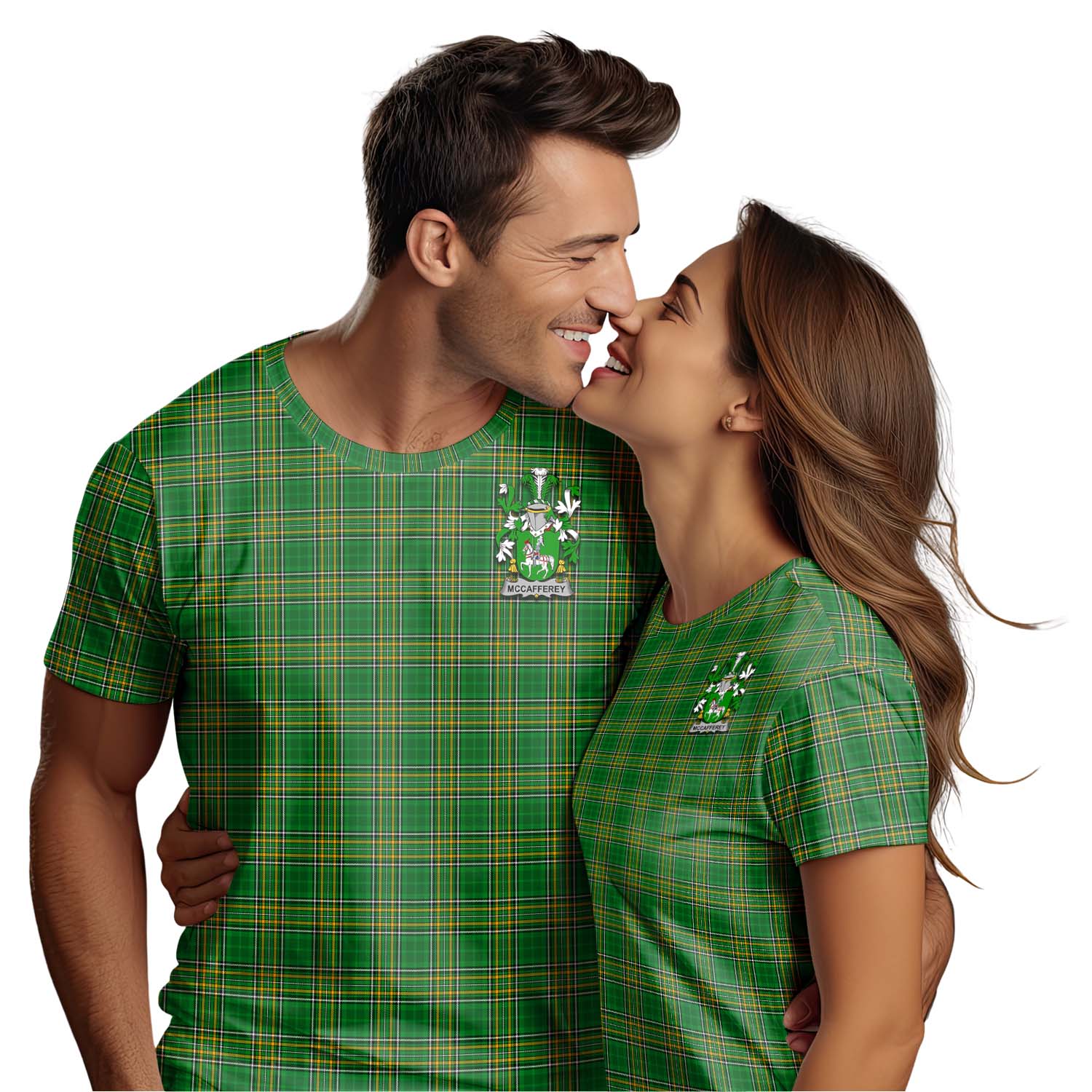 McCafferey Irish Clan Tartan T-Shirt with Family Seal Women's Shirt - Tartan Vibes Clothing