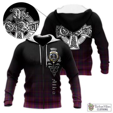 McCall (Caithness) Tartan Knitted Hoodie Featuring Alba Gu Brath Family Crest Celtic Inspired