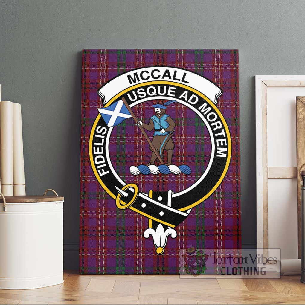 McCall (Caithness) Tartan Canvas Print Wall Art with Family Crest Without Frame - Tartan Vibes Clothing