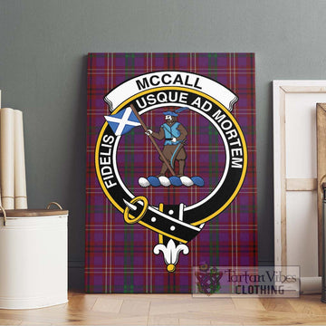 McCall (Caithness) Tartan Canvas Print Wall Art with Family Crest