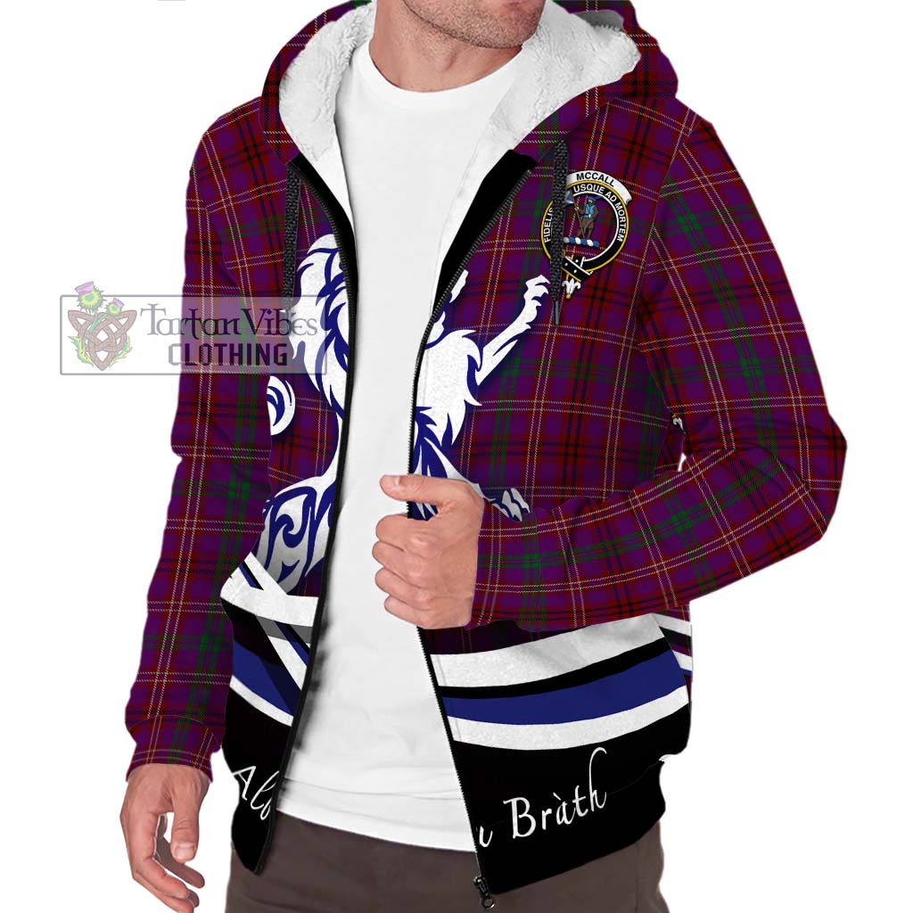 Tartan Vibes Clothing McCall (Caithness) Tartan Sherpa Hoodie with Alba Gu Brath Regal Lion Emblem