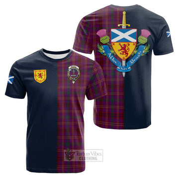 McCall (Caithness) Tartan Cotton T-shirt Alba with Scottish Lion Royal Arm Half Style Kid's Shirt - Tartan Vibes Clothing