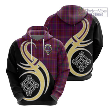 McCall (Caithness) Tartan Hoodie with Family Crest and Celtic Symbol Style