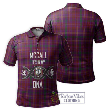 McCall (Caithness) Tartan Polo Shirt with Family Crest DNA In Me Style - Tartan Vibes Clothing