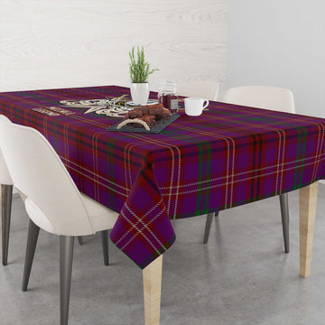 McCall (Caithness) Tartan Tablecloth with Clan Crest and the Golden Sword of Courageous Legacy - Tartan Vibes Clothing
