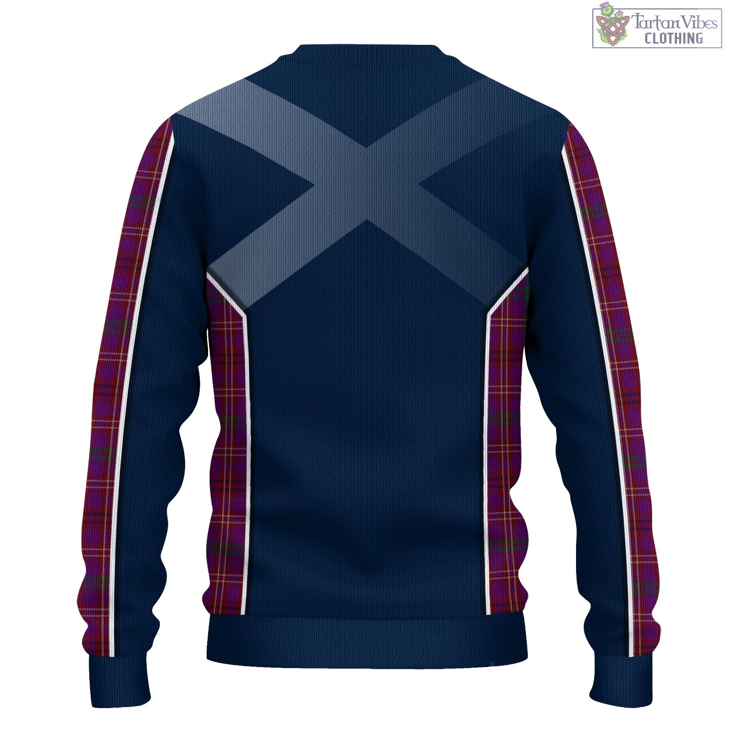 Tartan Vibes Clothing McCall (Caithness) Tartan Knitted Sweatshirt with Family Crest and Scottish Thistle Vibes Sport Style