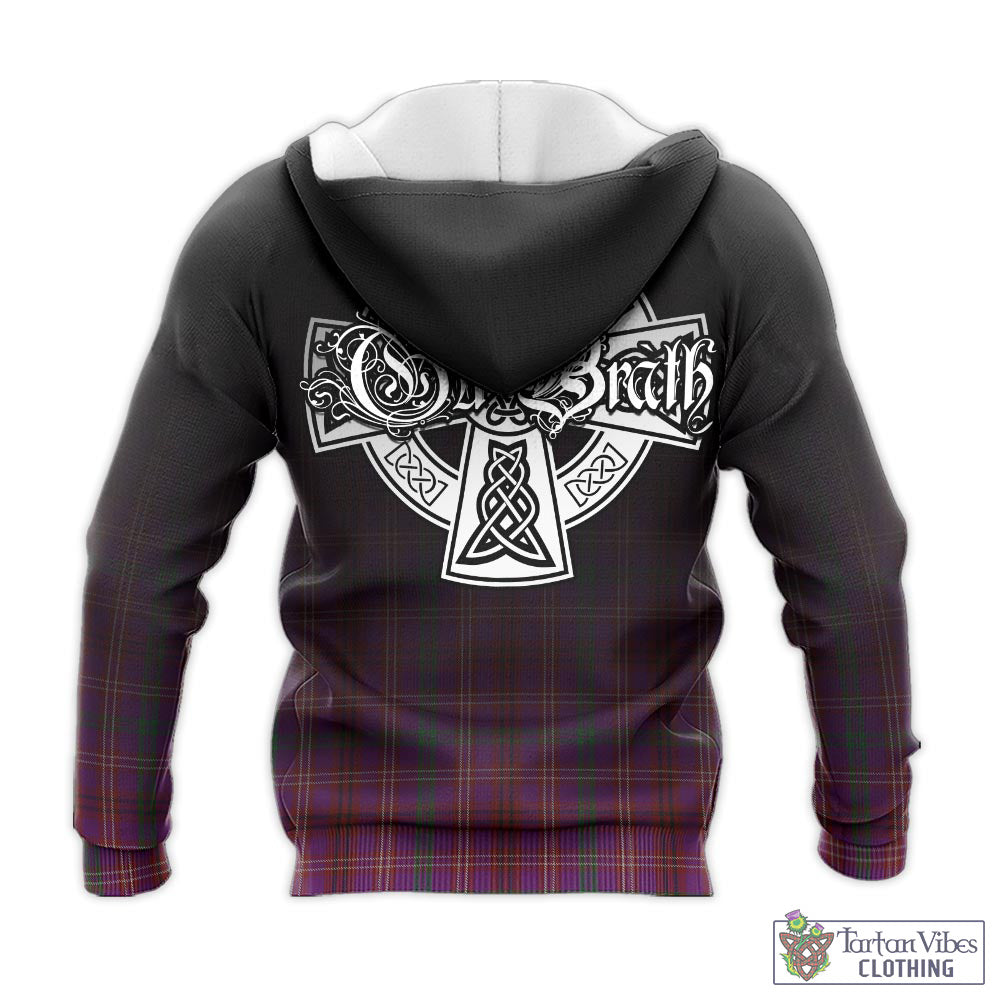 Tartan Vibes Clothing McCall (Caithness) Tartan Knitted Hoodie Featuring Alba Gu Brath Family Crest Celtic Inspired