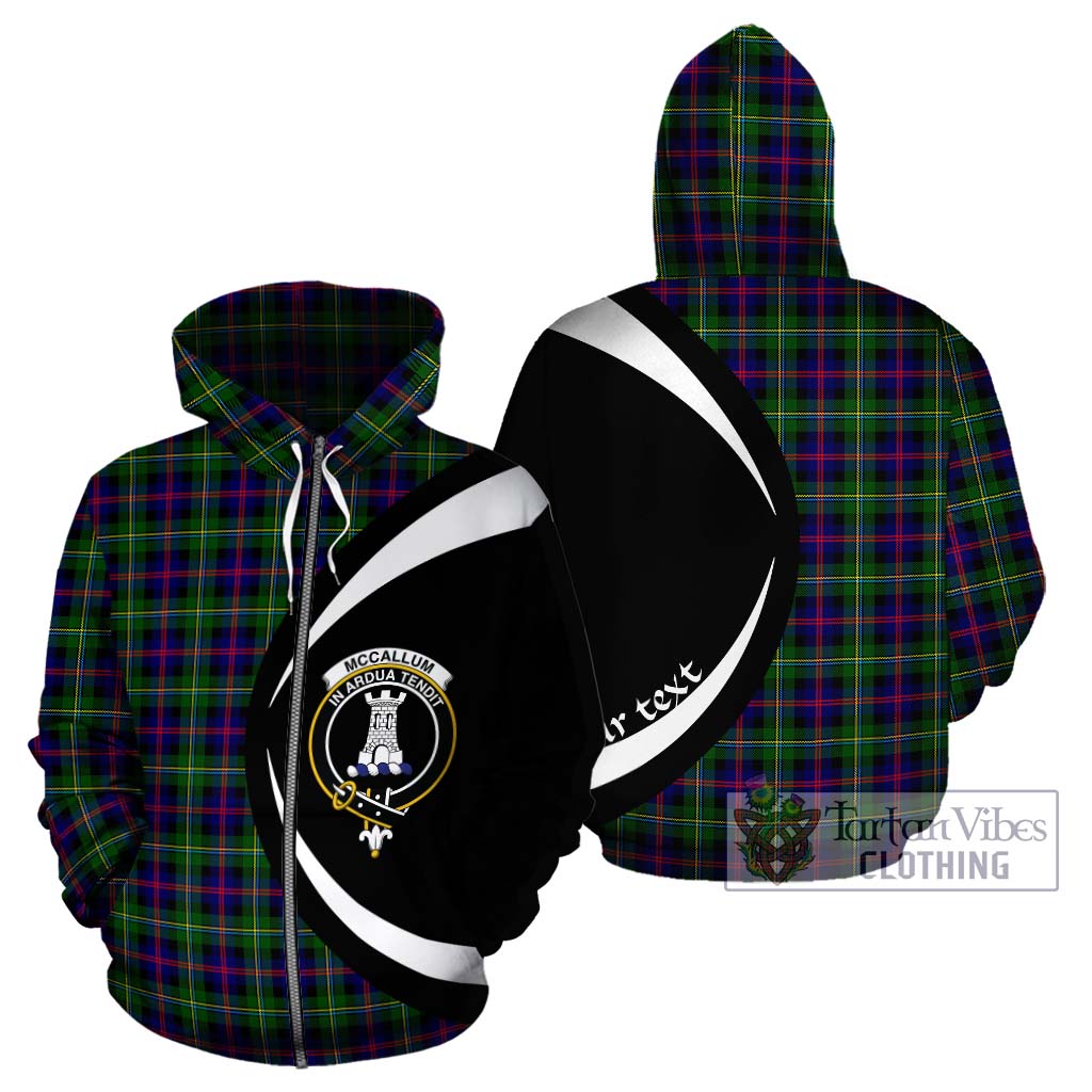 Tartan Vibes Clothing McCallum #2 Tartan Hoodie with Family Crest Circle Style