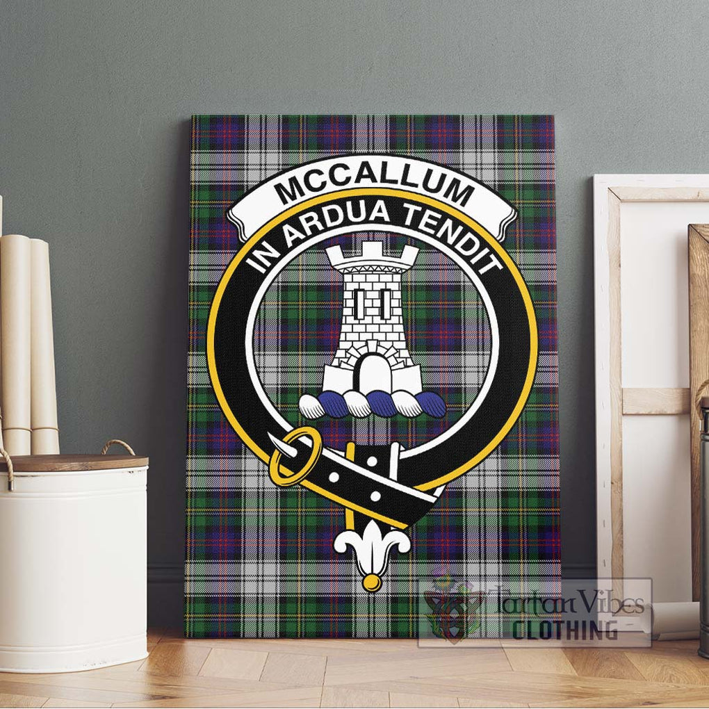 McCallum Dress Tartan Canvas Print Wall Art with Family Crest Without Frame - Tartan Vibes Clothing