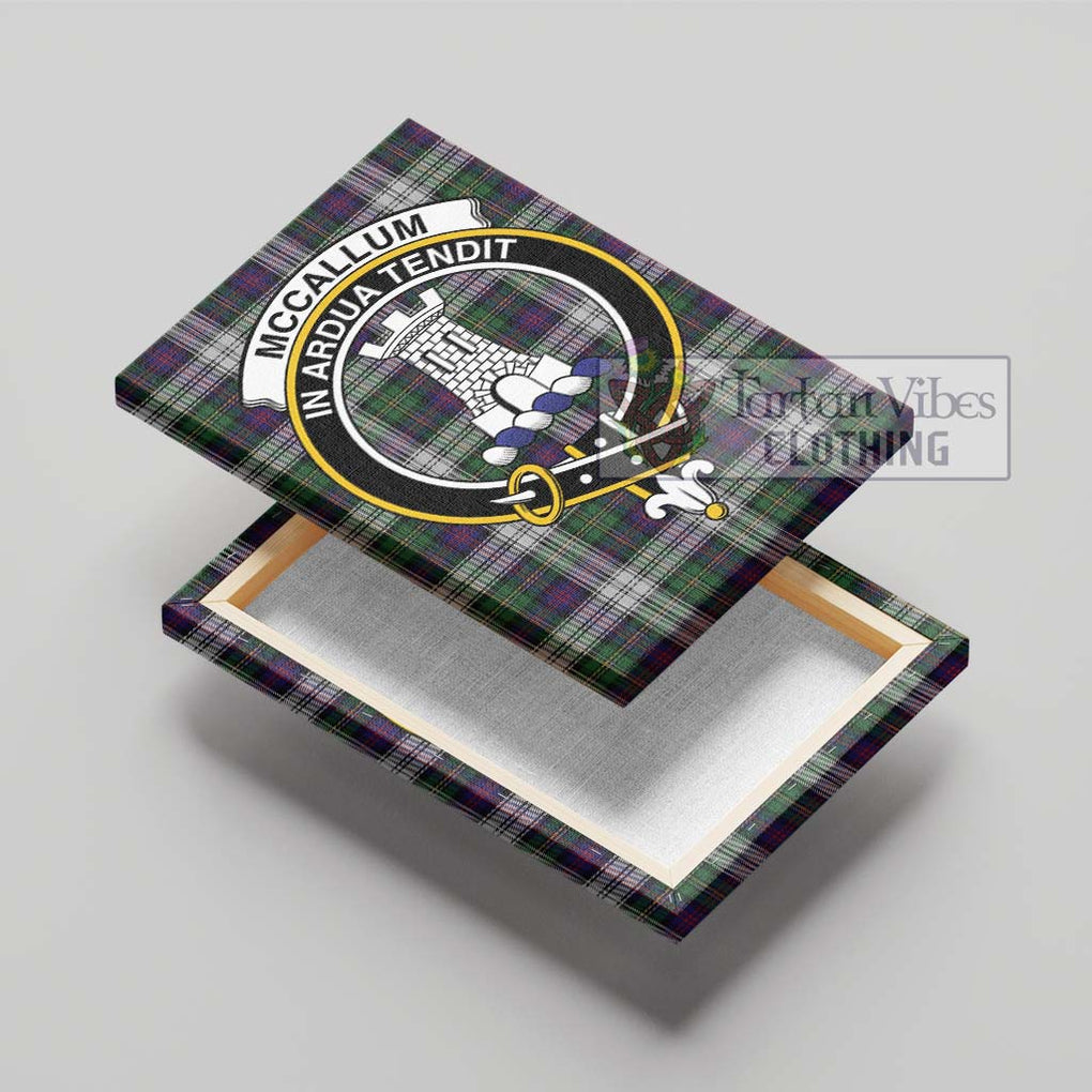 McCallum Dress Tartan Canvas Print Wall Art with Family Crest - Tartan Vibes Clothing