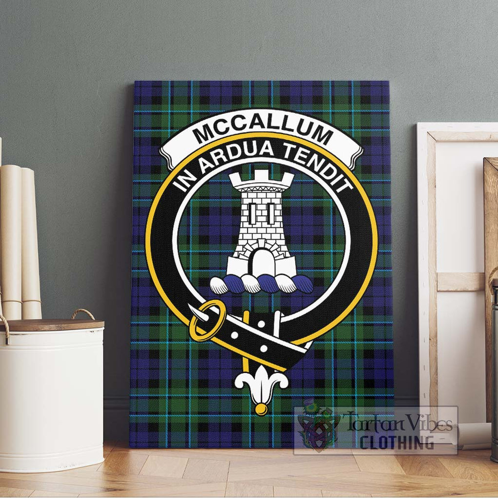 McCallum Modern Tartan Canvas Print Wall Art with Family Crest Without Frame - Tartan Vibes Clothing